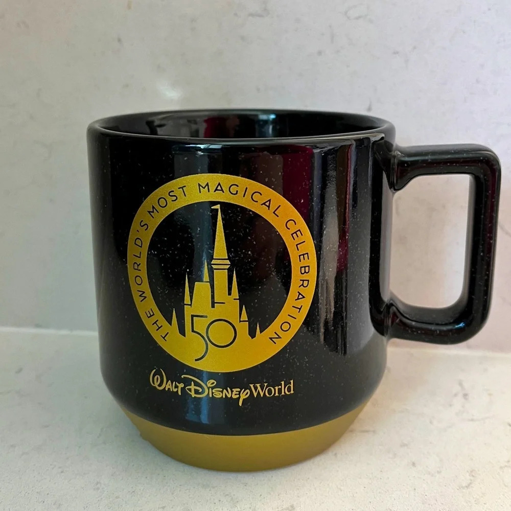 Starbucks Coffee Cup Mug Walt Disney World 50th Anniversary Logo Limited Edition